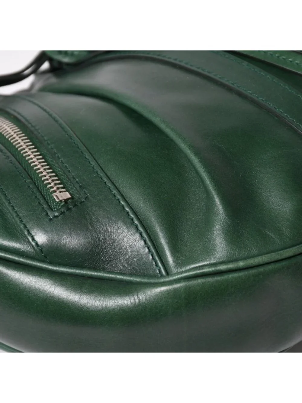 Saint Laurent Rive Gauche Leather Hobo Shoulder Bag Tom Ford Era Pleated Green